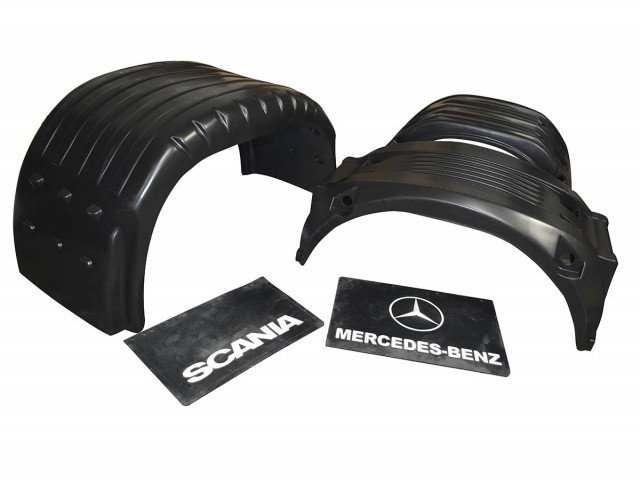 Línea completa de guardabarros. 100% plástico virgen. 