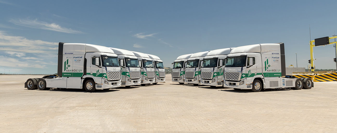 Hyundai Motor presenta la primera flota de camiones XCIENT propulsados por hidrógeno en Sudamérica para impulsar la logística de cero emisiones en Uruguay