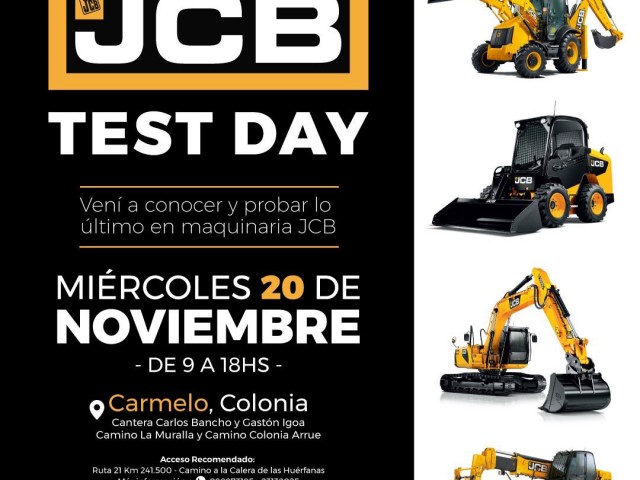 Llega a Carmelo de la mano de Tornometal el JCB test day