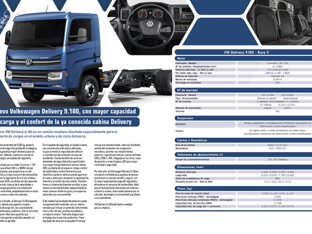 Nuevo Volkswagen Delivery 9.180, con mayor capacidad de carga y el confort de la ya conocida cabina Delivery