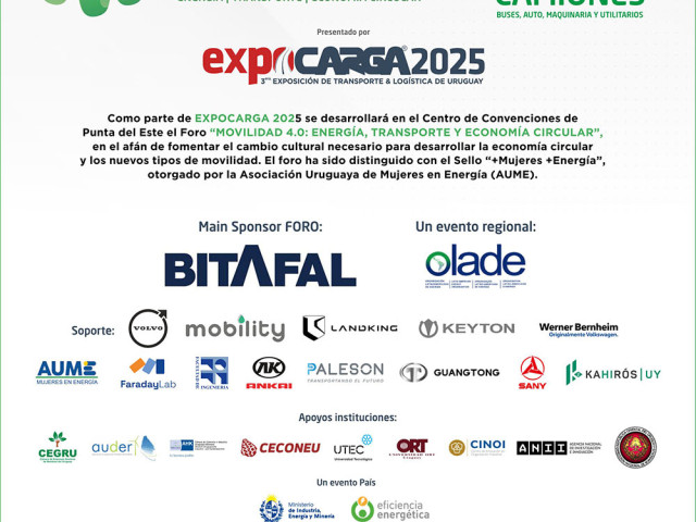 Lanzamiento del FORO Movilidad 4.0 en EXPOCARGA 2025: Uruguay acelera hacia el transporte sostenible