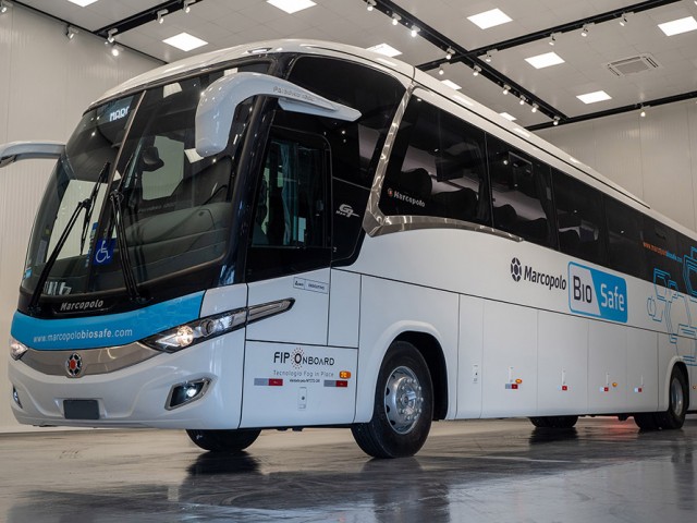 Marcopolo Biosafe y su sistema con luz ultravioleta para desinfección de aire acondicionado Marcopolo Biosafe y su sistema con luz ultravioleta para desinfección de aire acondicionado