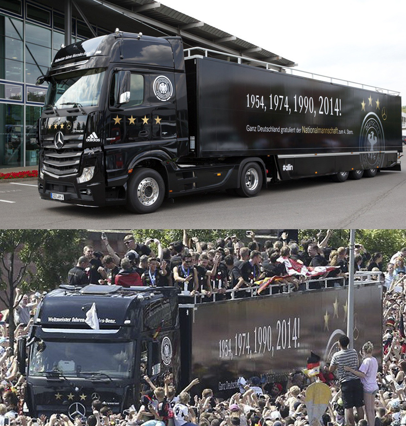 Mercedes-Benz construyó camión para celebración de selección de Alemania