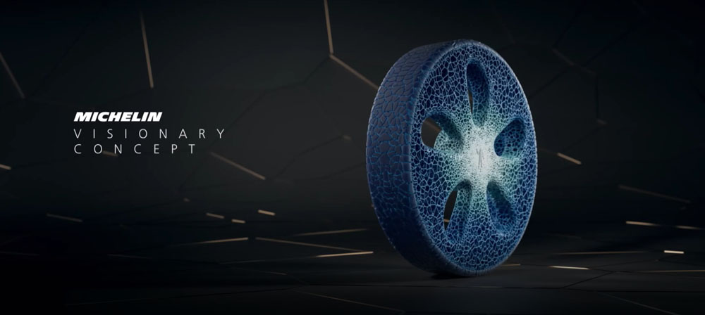 El neumático impreso en 3D, orgánico, conectado y sin aire de Michelin