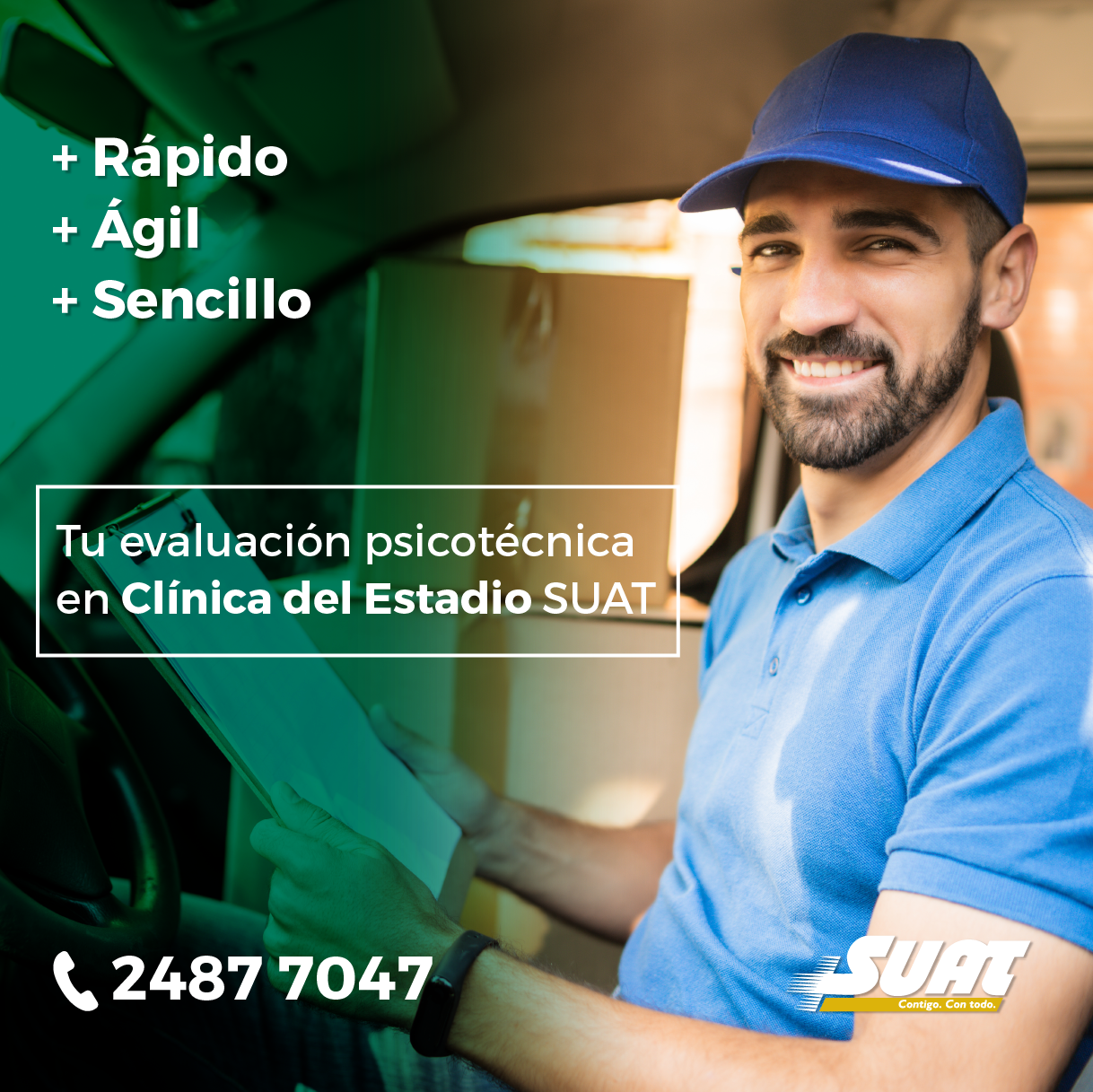 Validación de la aptitud laboral se puede realizar en la Clínica del Estadio de SUAT