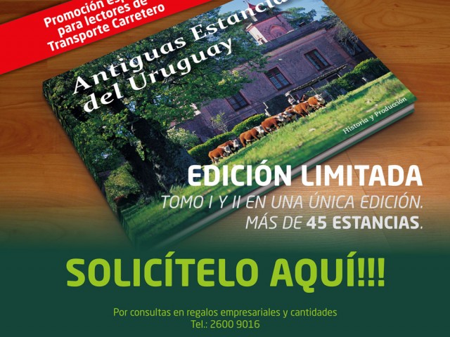 Libro Antiguas Estancias del Uruguay: 30% de descuento para lectores de Transporte Carretero Libro Antiguas Estancias del Uruguay: 30% de descuento para lectores de Transporte Carretero