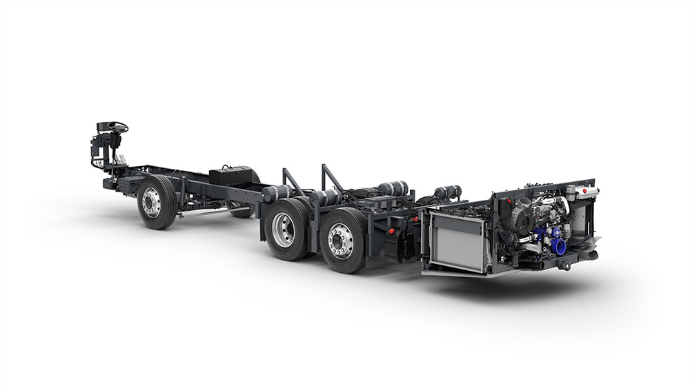El chasis B320R 6x2 B100 Flex amplía la oferta de Volvo para la descarbonización de los sistemas BRT