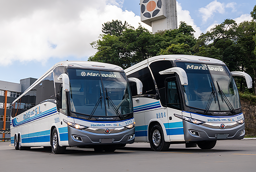 Rutas del Sol, cliente desde hace 45 años de Marcopolo, aumenta su flota y adquiere seis buses Paradiso G7 1200