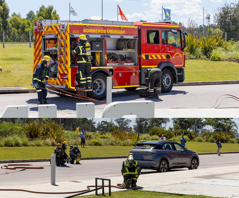 Bomberos de Uruguay tuvieron una participación destacada en ExpoCarga 2025